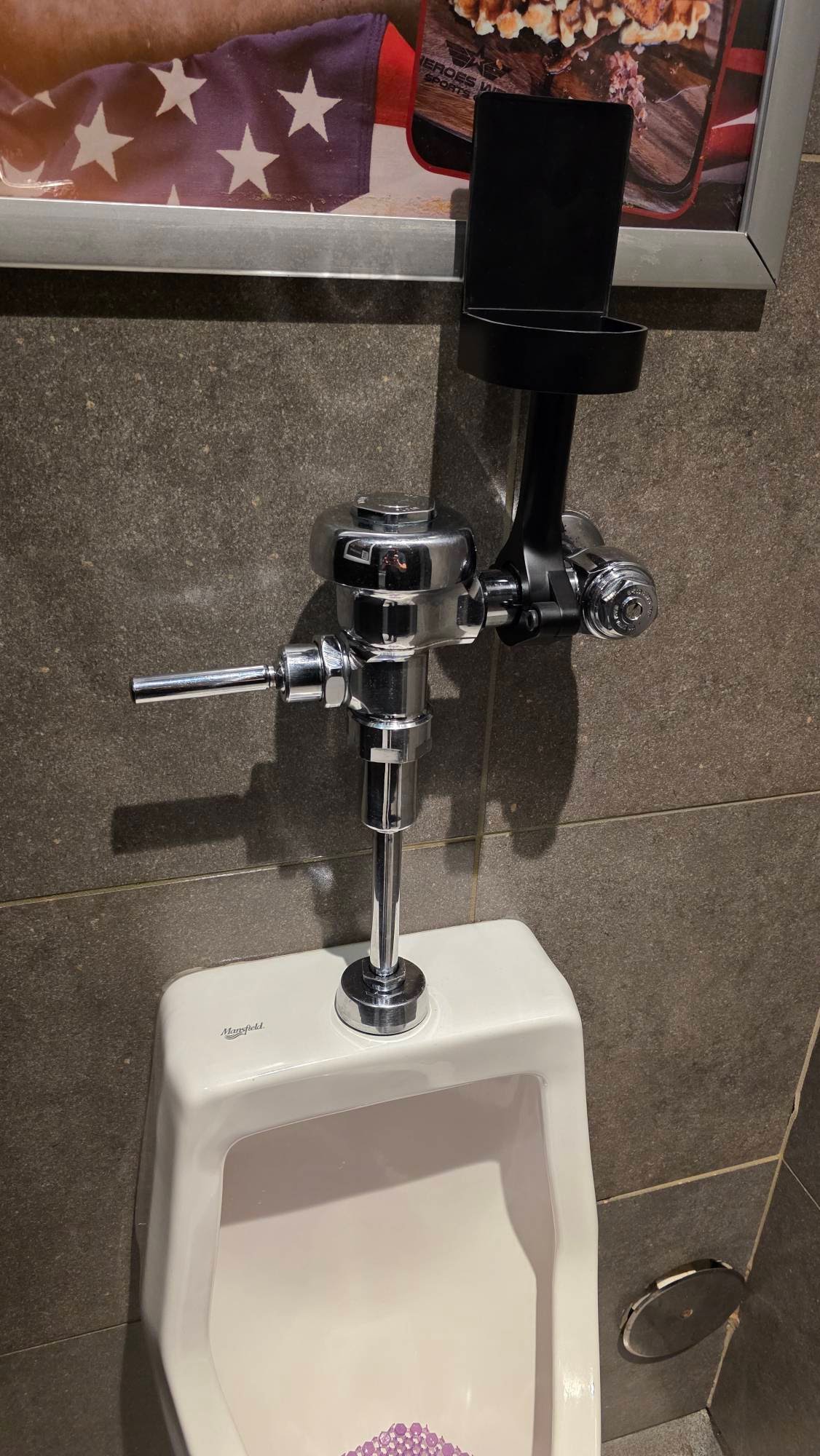 DrinkTight positioned on the flush valve